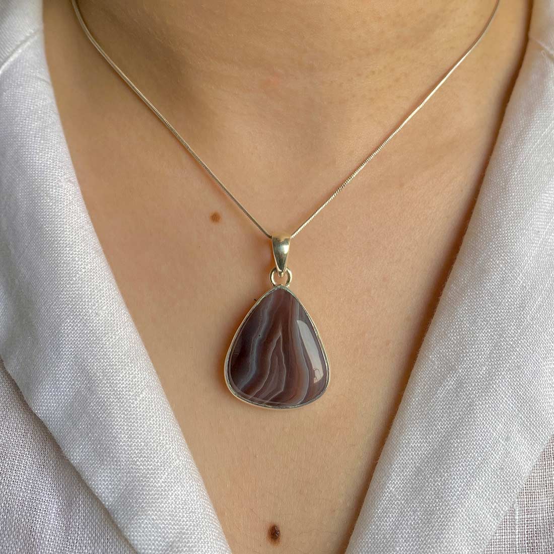 Botswana Agate Pendant-(RBA-P-12.)